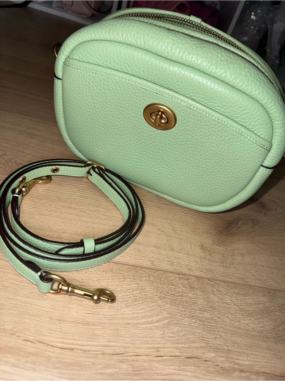 Coach Camera Bag in pale pistachio